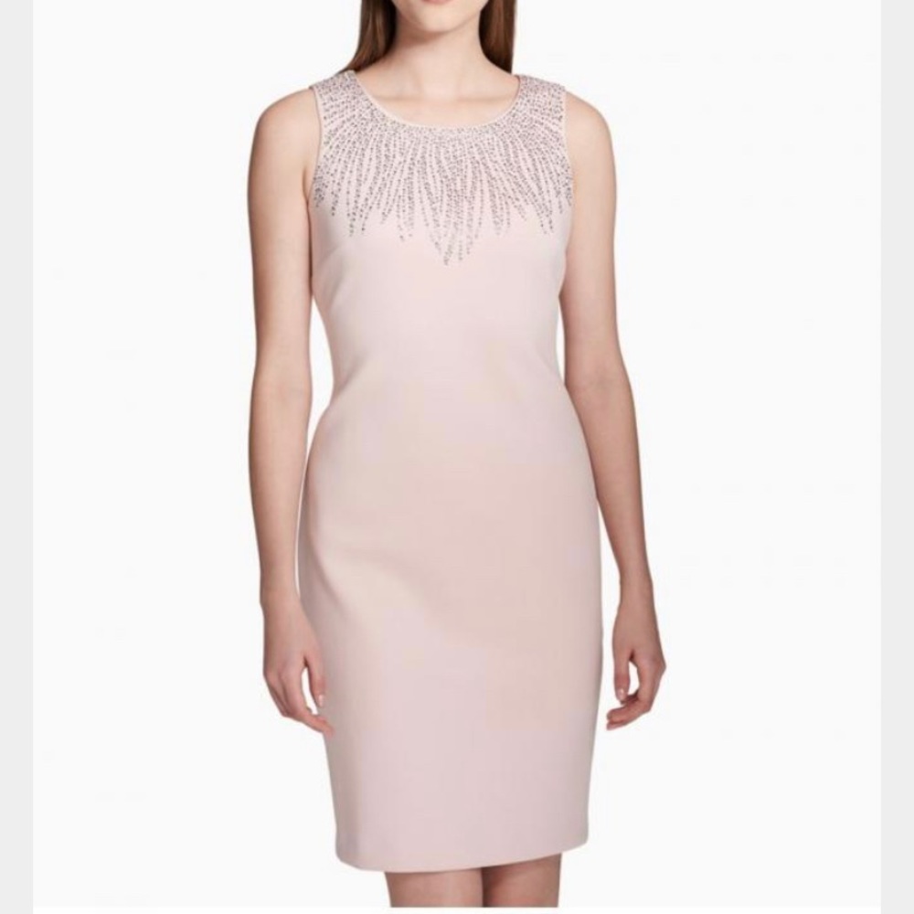 Calvin Klein Embellished  Sheath Dress